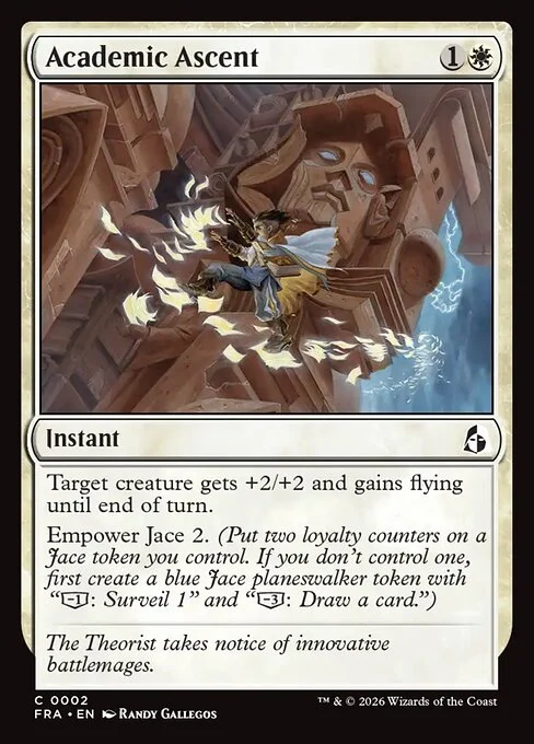 Academic Ascent, original Magic card illustrated by Randy Gallegos
