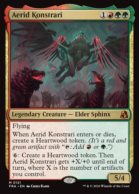 Aerid Konstrari, original Magic card illustrated by Chris Rahn