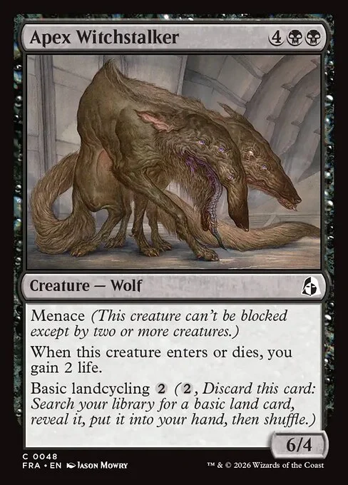Apex Witchstalker, original Magic card illustrated by Jason Mowry