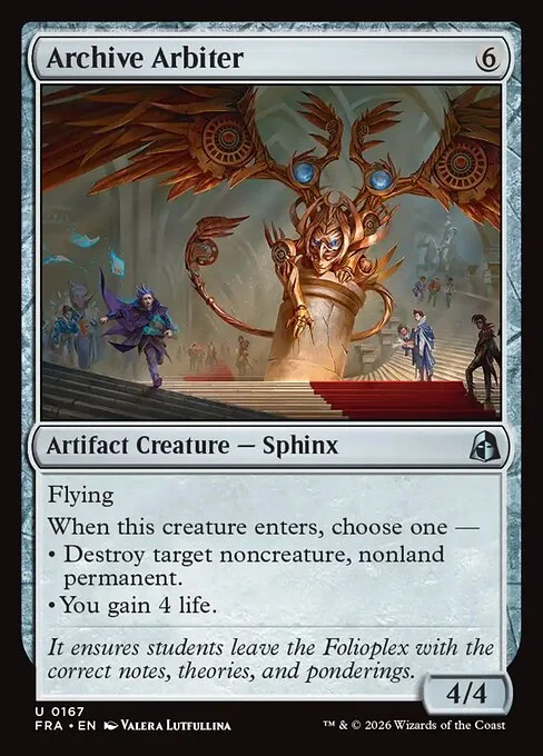 Archive Arbiter, original Magic card illustrated by Valera Lutfullina