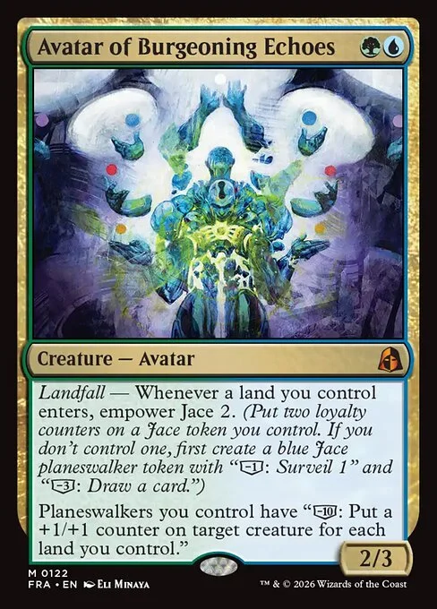 Avatar of Burgeoning Echoes, original Magic card illustrated by Eli Minaya