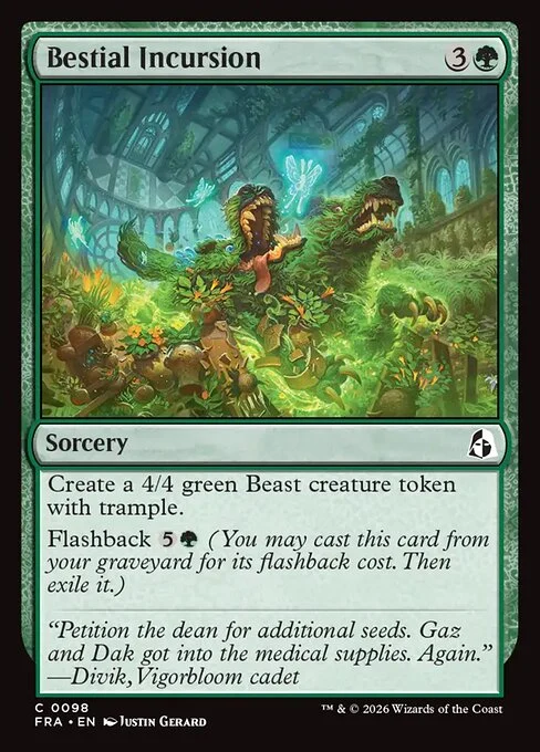 Bestial Incursion, original Magic card illustrated by Justin Gerard