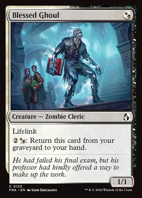 Blessed Ghoul, original Magic card illustrated by Igor Grechanyi
