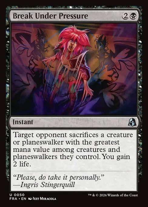 Break Under Pressure, original Magic card illustrated by Jeff Miracola