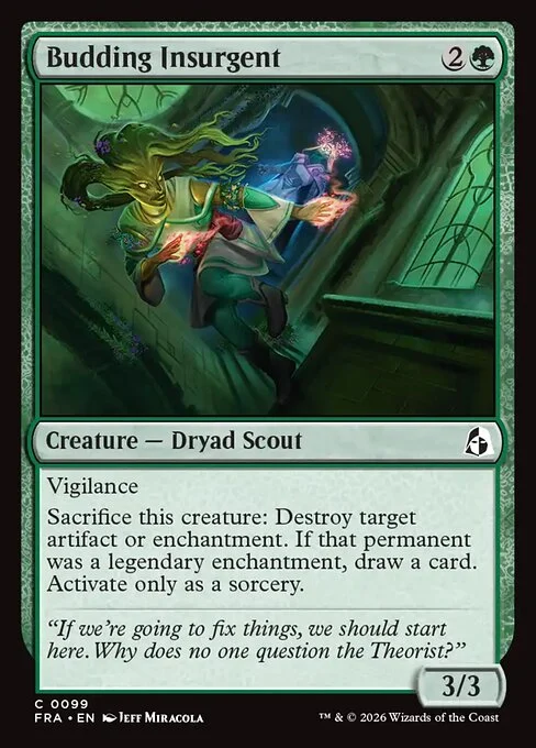 Budding Insurgent, original Magic card illustrated by Jeff Miracola