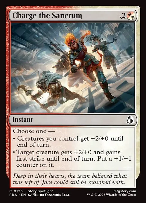 Charge the Sanctum, original Magic card illustrated by Néstor Ossandón Leal