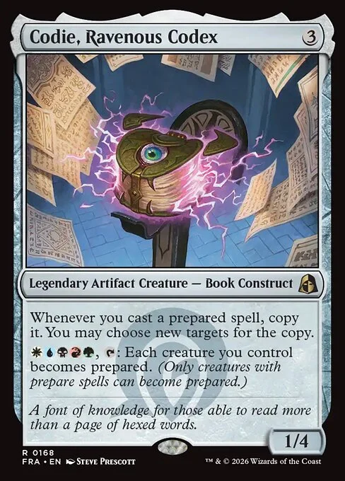 Codie, Ravenous Codex, original Magic card illustrated by Steve Prescott