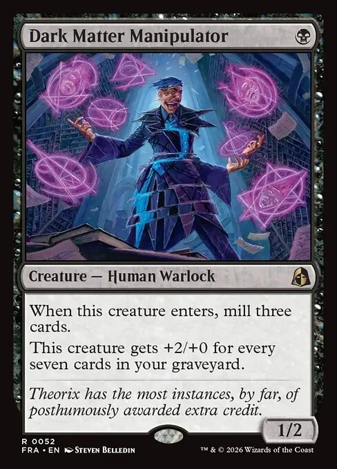 Dark Matter Manipulator, original Magic card illustrated by Steven Belledin