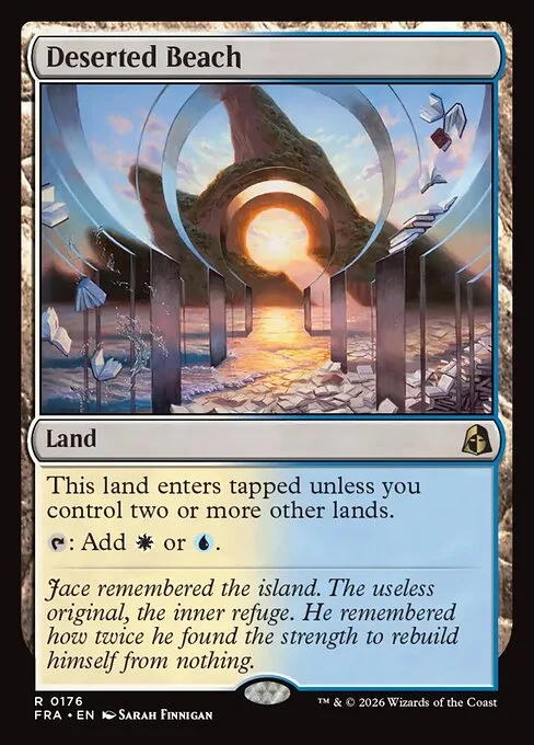 Deserted Beach, original Magic card illustrated by Sarah Finnigan
