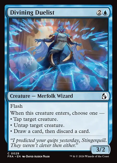 Divining Duelist, original Magic card illustrated by David Auden Nash