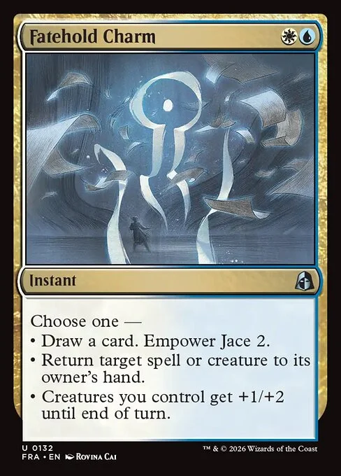 Fatehold Charm, original Magic card illustrated by Rovina Cai