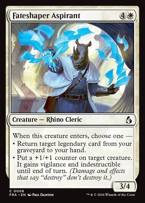 Fateshaper Aspirant, original Magic card illustrated by Paul Dainton