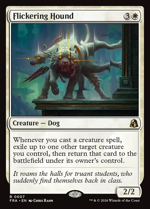 Flickering Hound, original Magic card illustrated by Chris Rahn