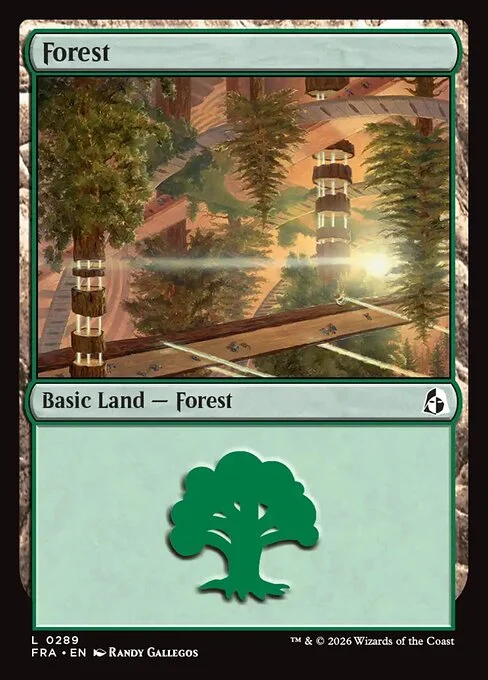 Forest, original Magic card illustrated by Randy Gallegos