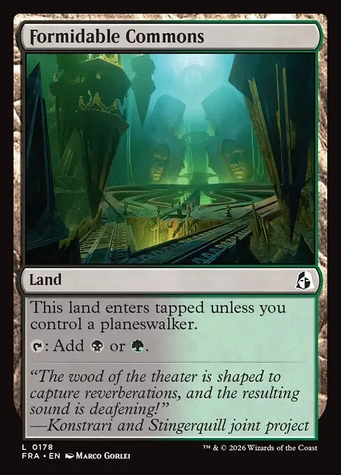 Formidable Commons, original Magic card illustrated by Marco Gorlei