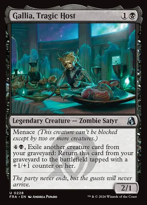Gallia, Tragic Host, original Magic card illustrated by Andrea Piparo