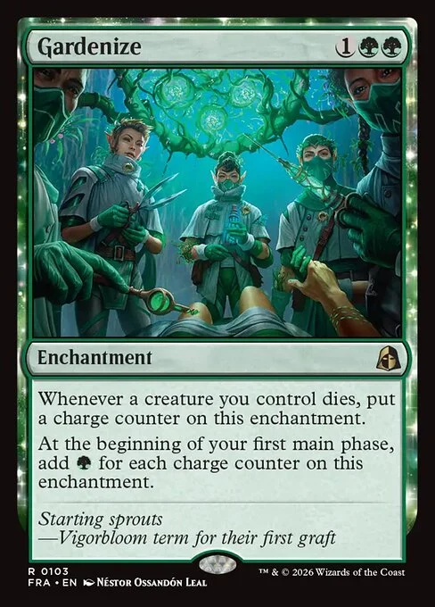 Gardenize, original Magic card illustrated by Néstor Ossandón Leal