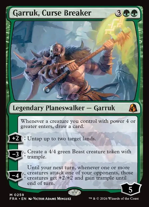 Garruk, Curse Breaker, original Magic card illustrated by Victor Adame Minguez