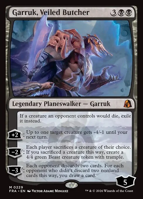 Garruk, Veiled Butcher, original Magic card illustrated by Victor Adame Minguez