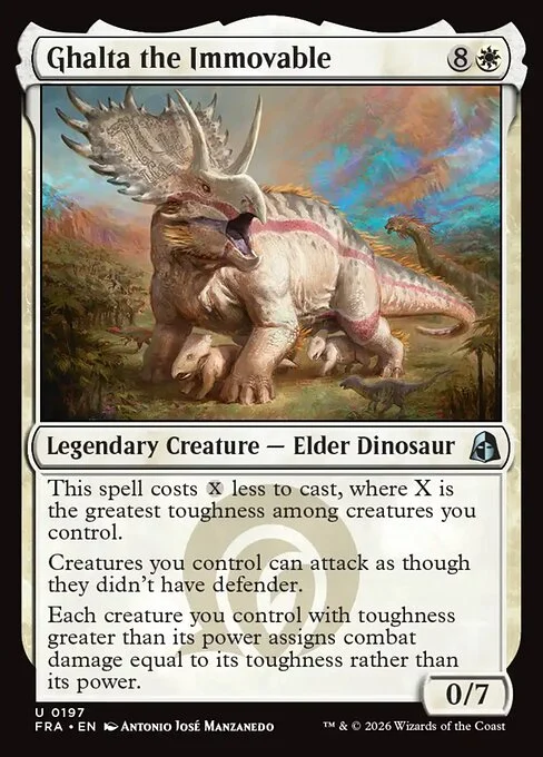 Ghalta the Immovable, original Magic card illustrated by Antonio José Manzanedo