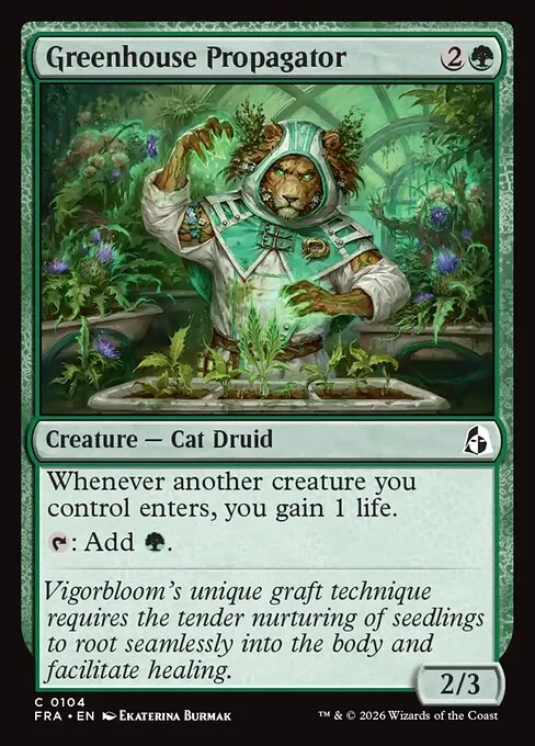 Greenhouse Propagator, original Magic card illustrated by Ekaterina Burmak