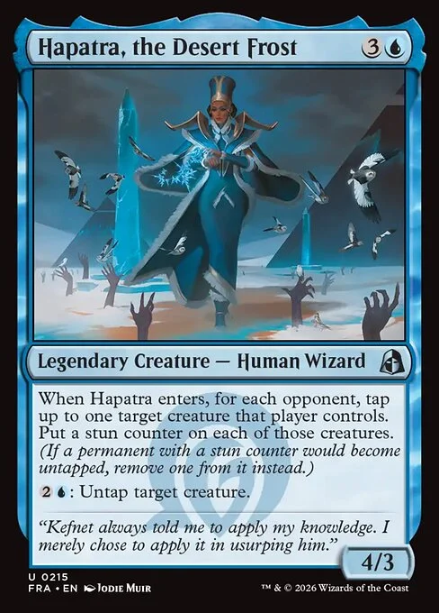 Hapatra, the Desert Frost, original Magic card illustrated by Jodie Muir