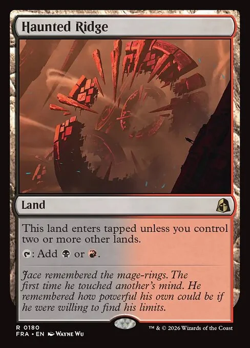 Haunted Ridge, original Magic card illustrated by Wayne Wu