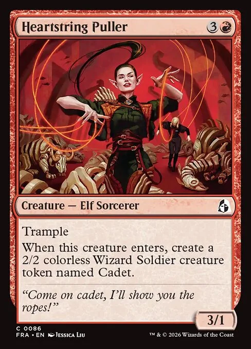 Heartstring Puller, original Magic card illustrated by Jessica Liu