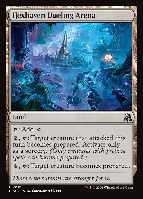Hexhaven Dueling Arena, original Magic card illustrated by Constantin Marin
