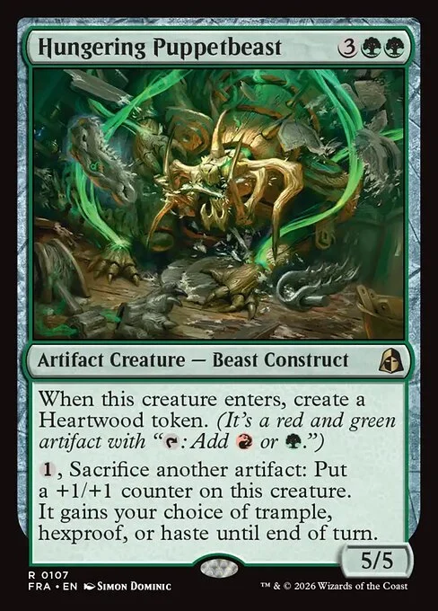 Hungering Puppetbeast, original Magic card illustrated by Simon Dominic