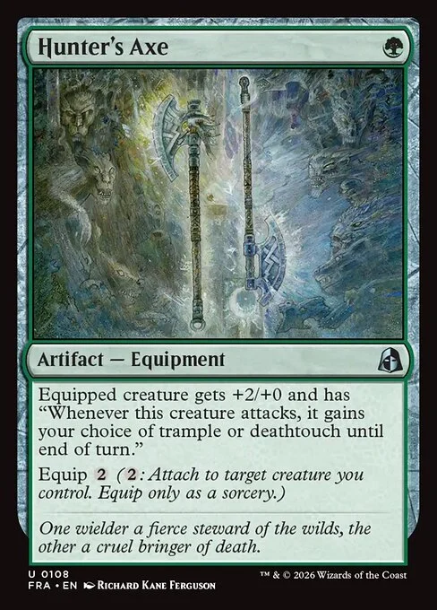 Hunter's Axe, original Magic card illustrated by Richard Kane Ferguson