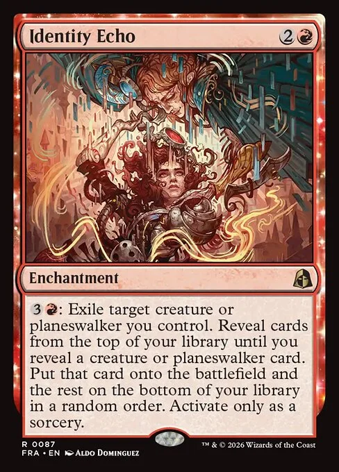 Identity Echo, original Magic card illustrated by Aldo Domínguez