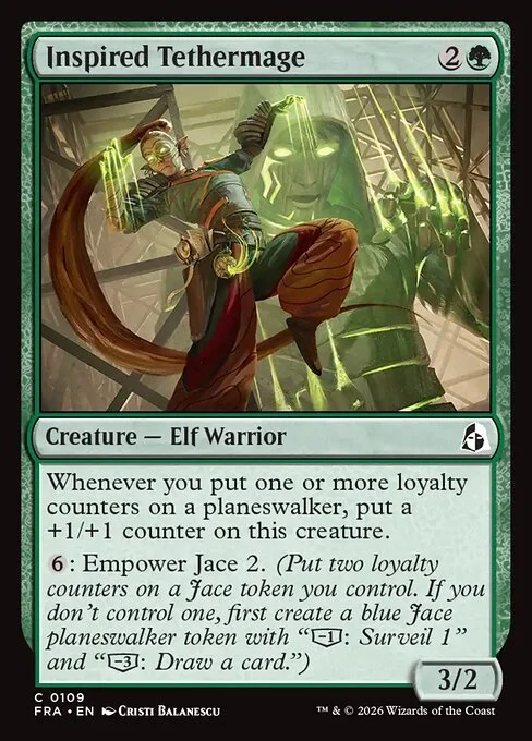 Inspired Tethermage, original Magic card illustrated by Cristi Balanescu