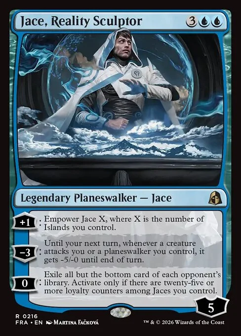 Jace, Reality Sculptor, original Magic card illustrated by Martina Fačková