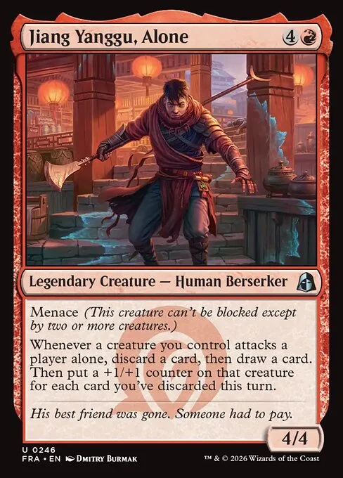 Jiang Yanggu, Alone, original Magic card illustrated by Dmitry Burmak