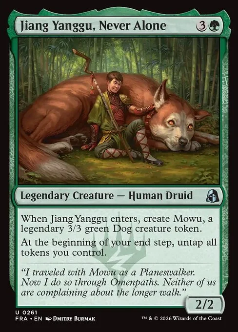 Jiang Yanggu, Never Alone, original Magic card illustrated by Dmitry Burmak