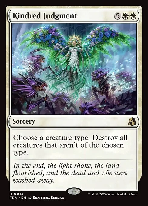Kindred Judgment, original Magic card illustrated by Ekaterina Burmak
