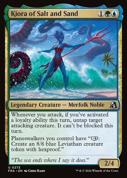 Kiora of Salt and Sand, original Magic card illustrated by Chris Rahn