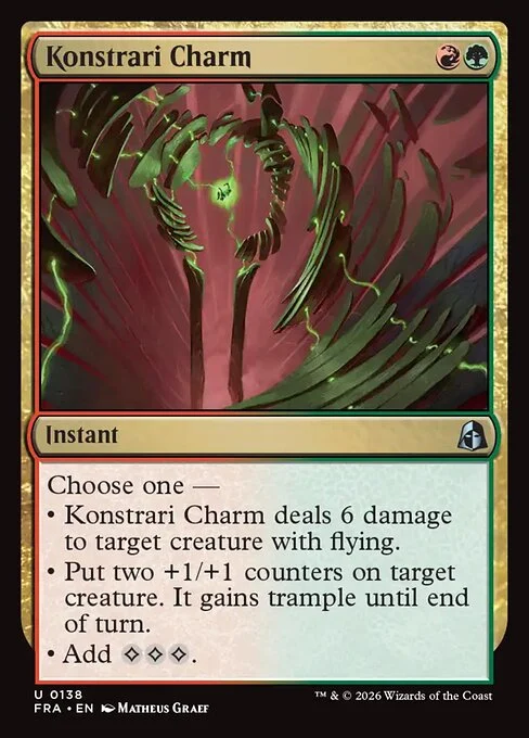 Konstrari Charm, original Magic card illustrated by Matheus Graef