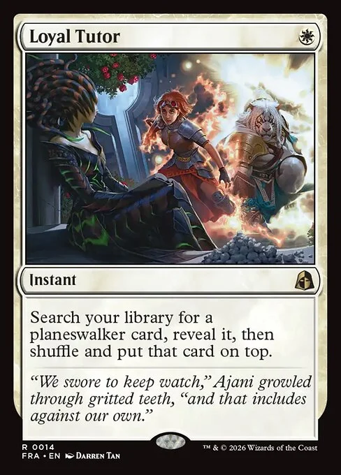 Loyal Tutor, original Magic card illustrated by Darren Tan