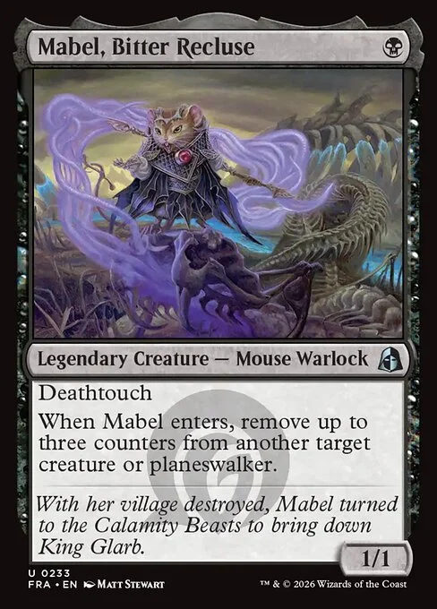Mabel, Bitter Recluse, original Magic card illustrated by Matt Stewart