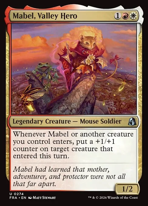 Mabel, Valley Hero, original Magic card illustrated by Matt Stewart