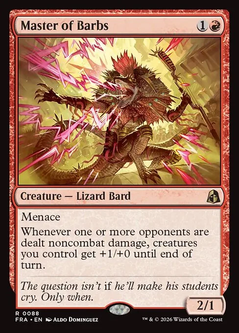 Master of Barbs, original Magic card illustrated by Aldo Domínguez