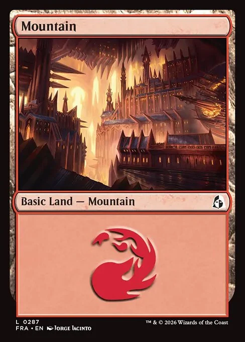 Mountain, original Magic card illustrated by Jorge Jacinto