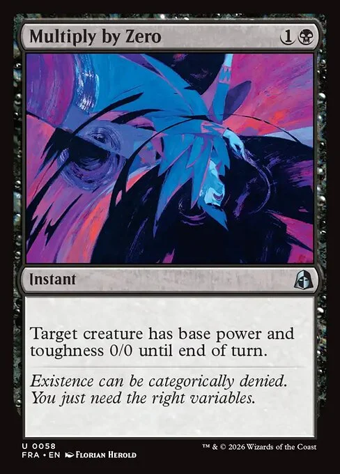 Multiply by Zero, original Magic card illustrated by Florian Herold