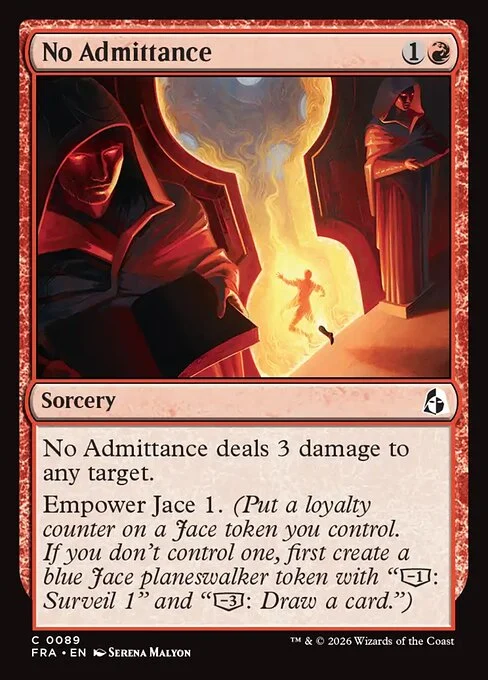 No Admittance, original Magic card illustrated by Serena Malyon