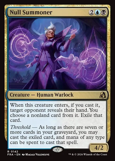 Null Summoner, original Magic card illustrated by Magali Villeneuve