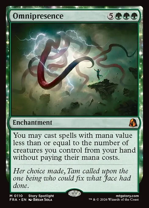 Omnipresence, original Magic card illustrated by Bryan Sola