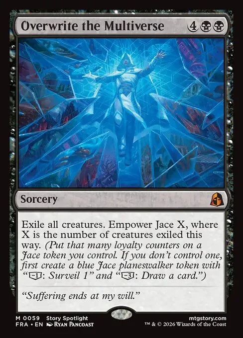 Overwrite the Multiverse, original Magic card illustrated by Ryan Pancoast