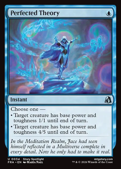 Perfected Theory, original Magic card illustrated by Marta Nael